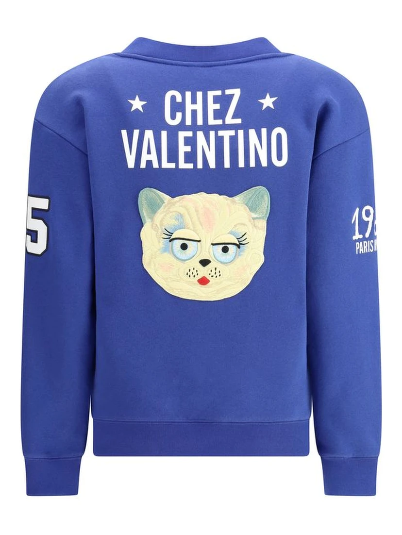 Blue Cotton Sweatshirt