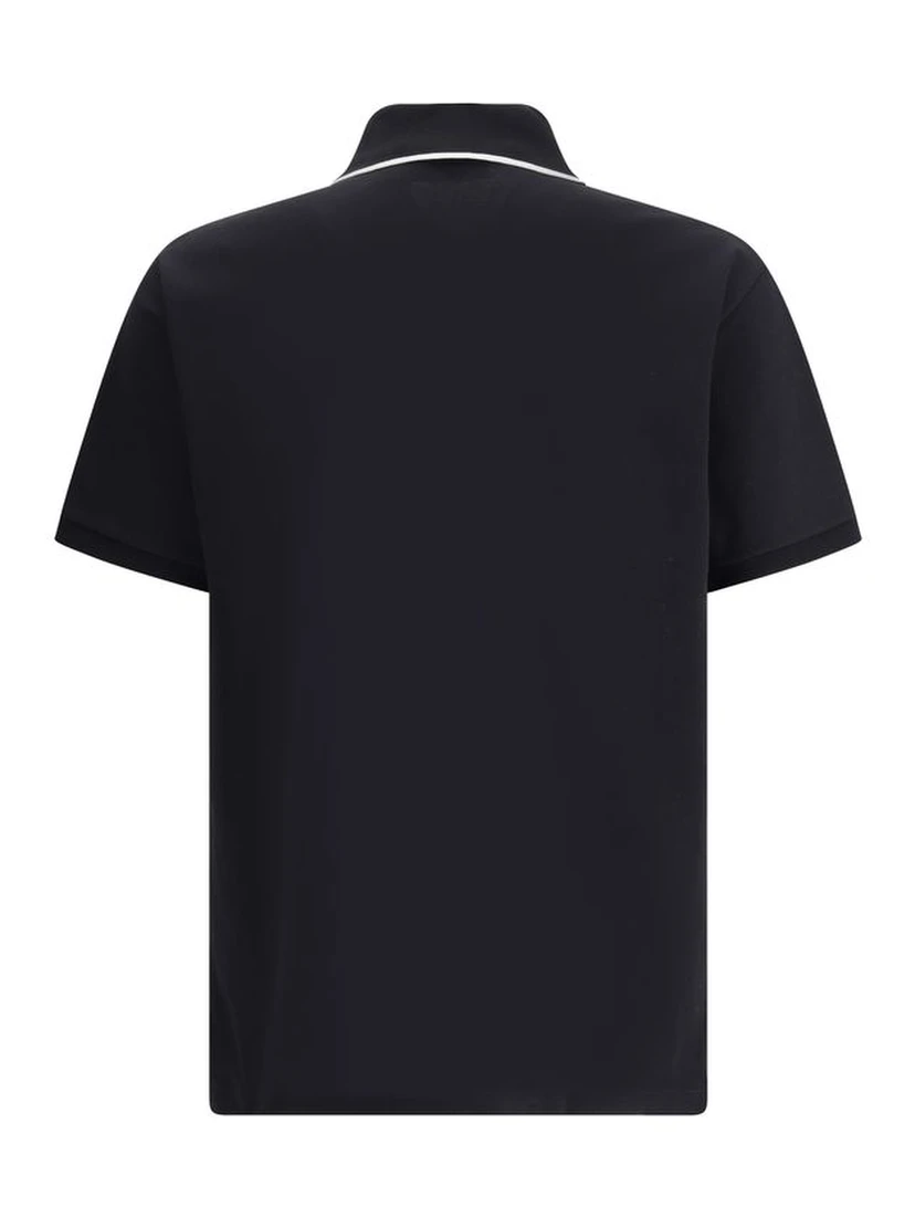 Black Cotton Polo Shirt