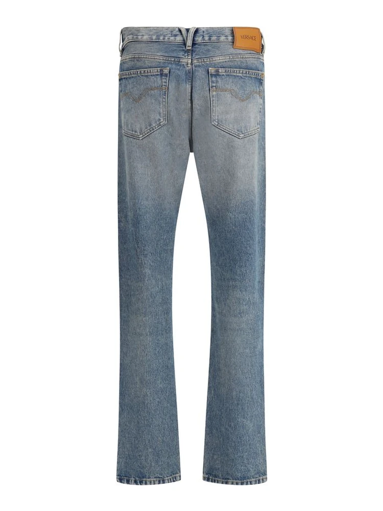 Blue Cotton Straight-Leg Jeans alternative