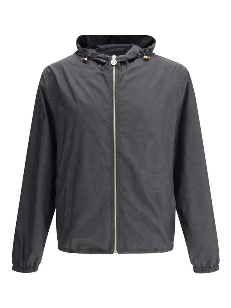 Black Polyester Shell Jacket