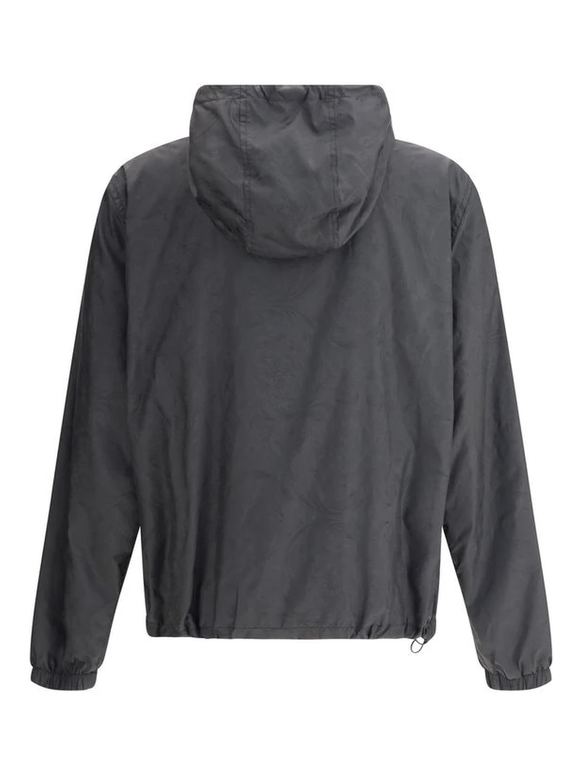 Black Polyester Shell Jacket