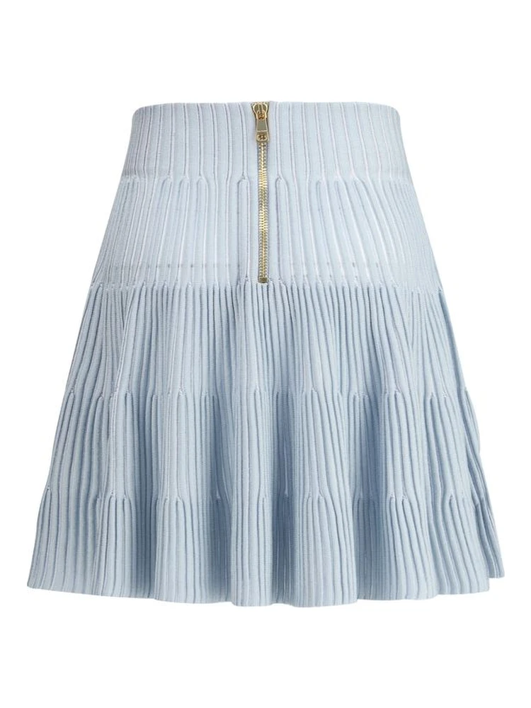 Light Blue Viscose Mini Skirt alternative