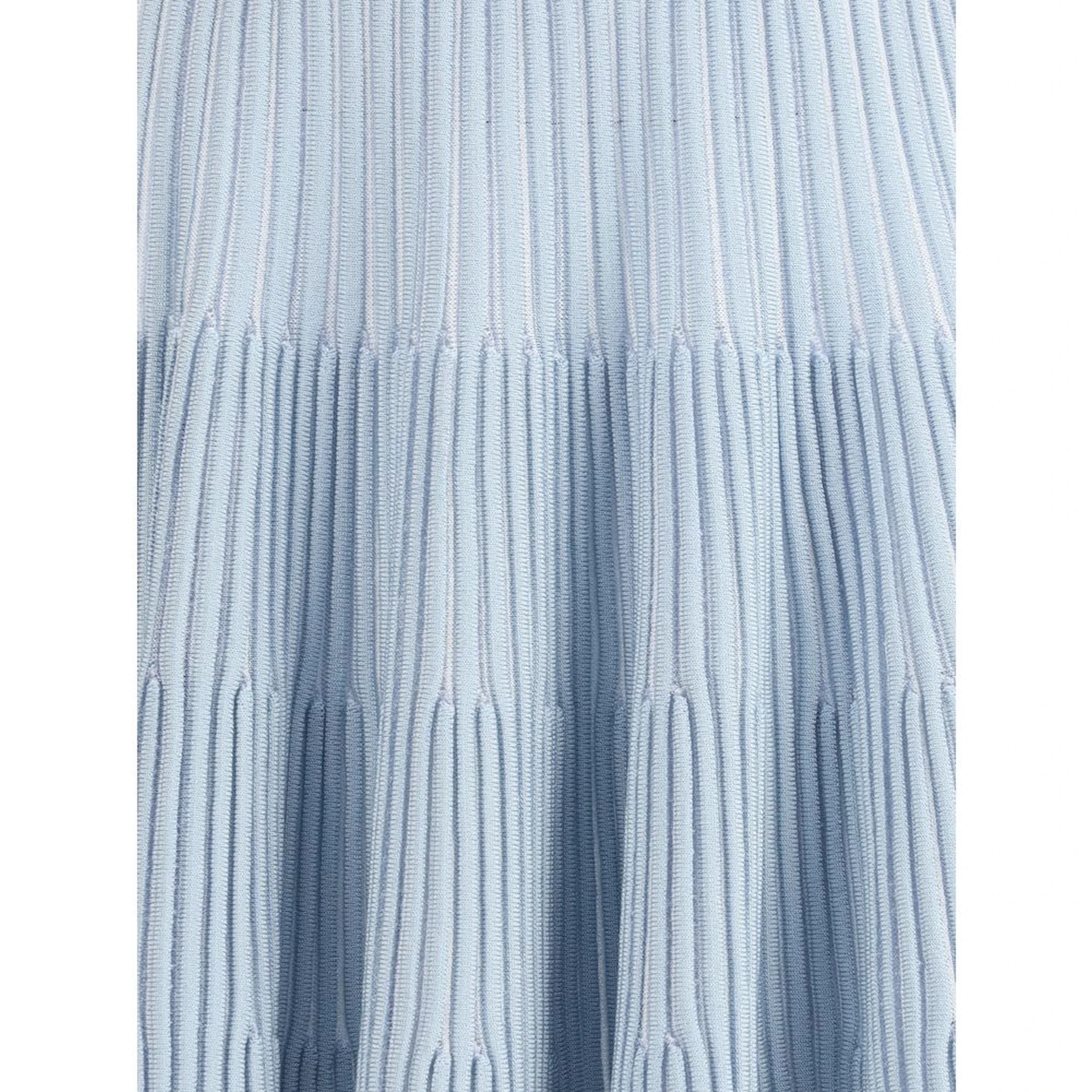 Light Blue Viscose Mini Skirt