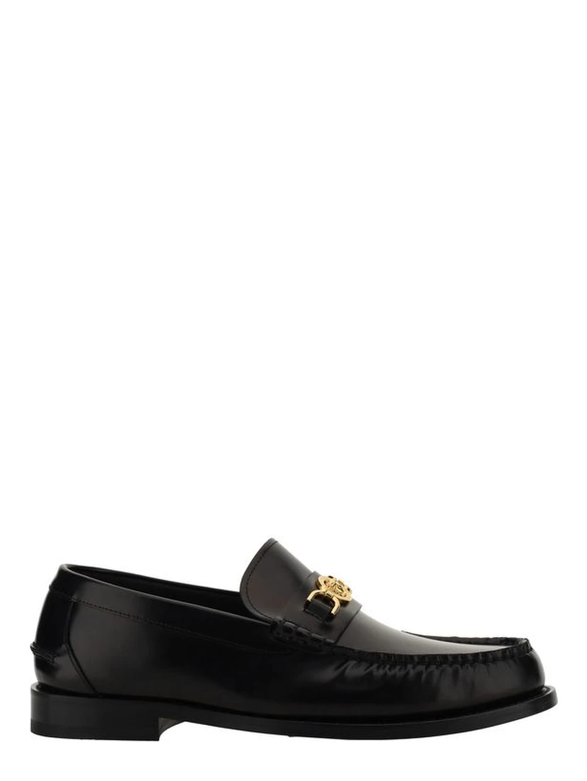 Black Calf Leather Bos Taurus Slip-On Loafers