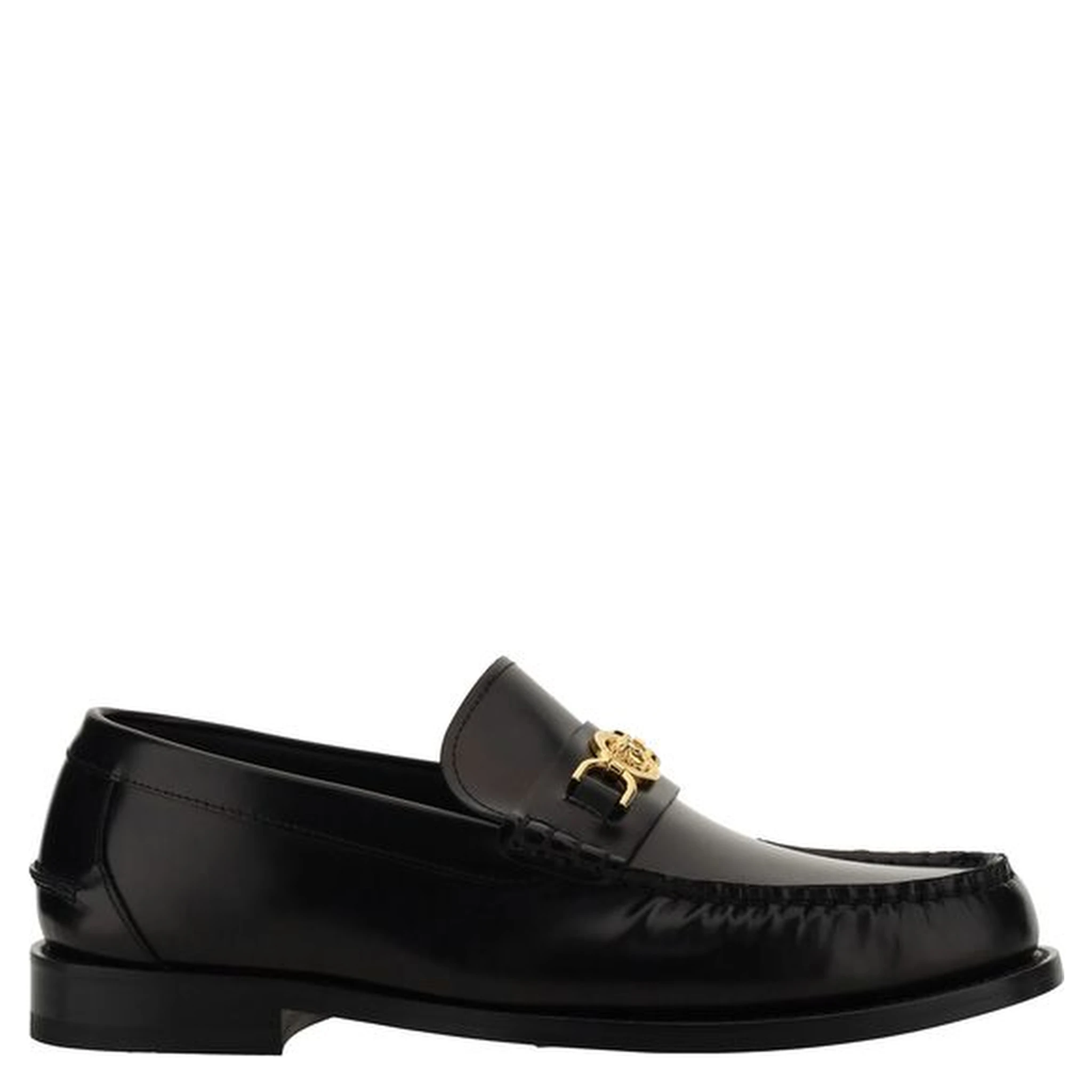Black Calf Leather Bos Taurus Slip-On Loafers