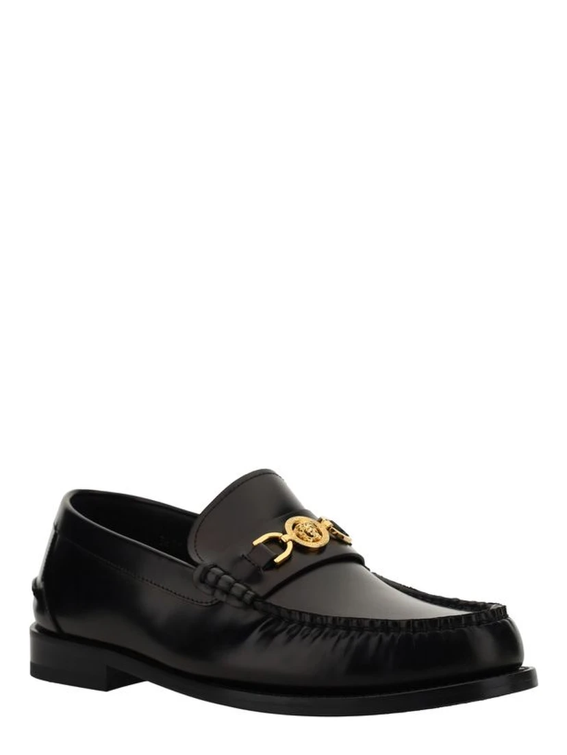 Black Calf Leather Bos Taurus Slip-On Loafers