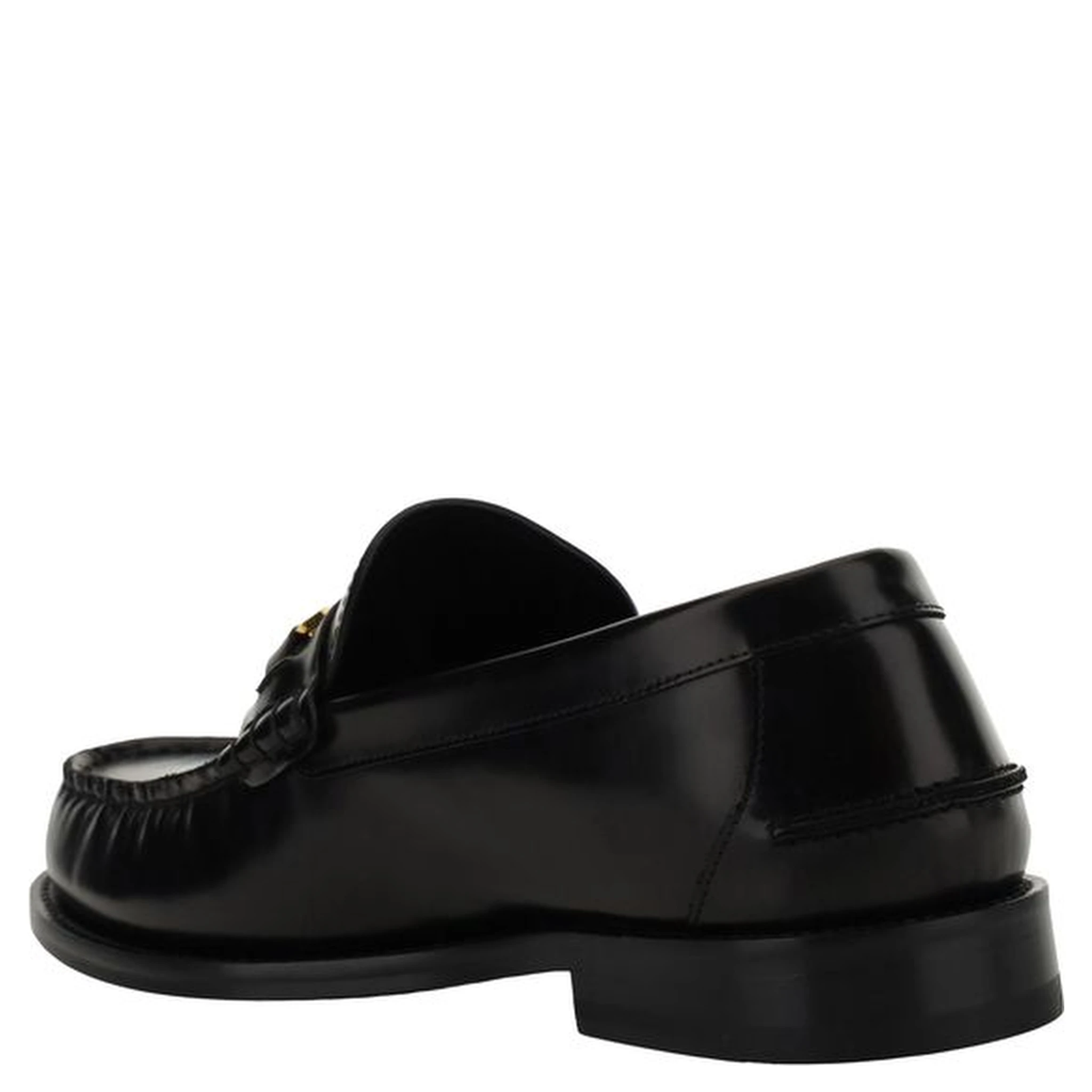 Black Calf Leather Bos Taurus Slip-On Loafers