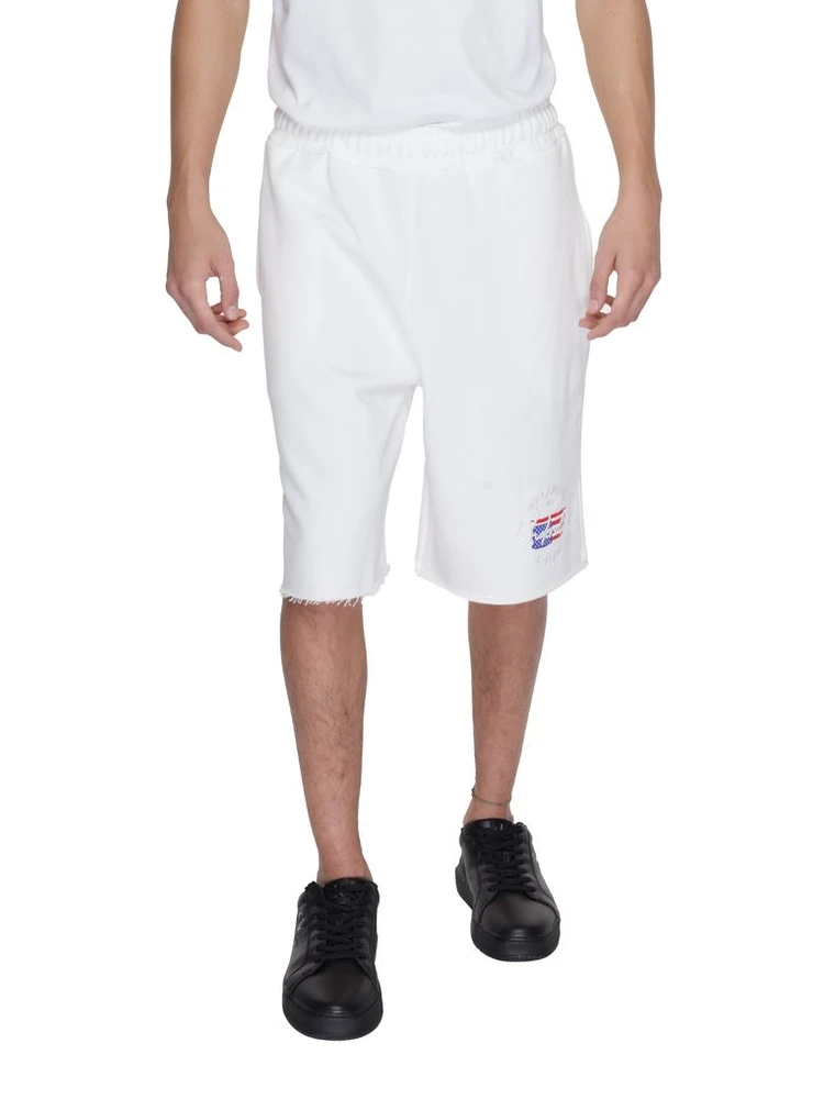 White Cotton Bermuda Shorts