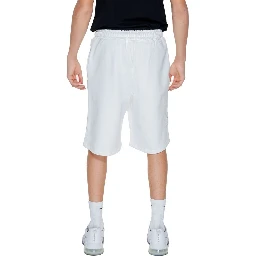 White Cotton Bermuda Shorts