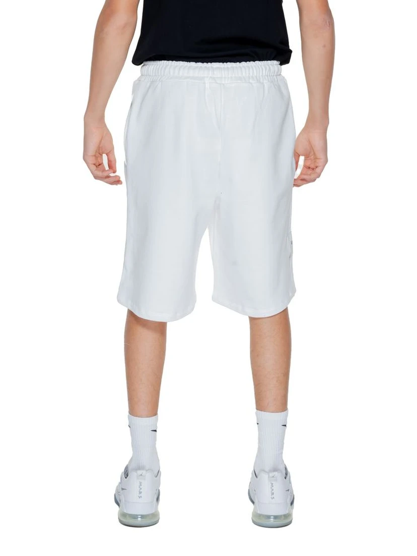 White Cotton Bermuda Shorts
