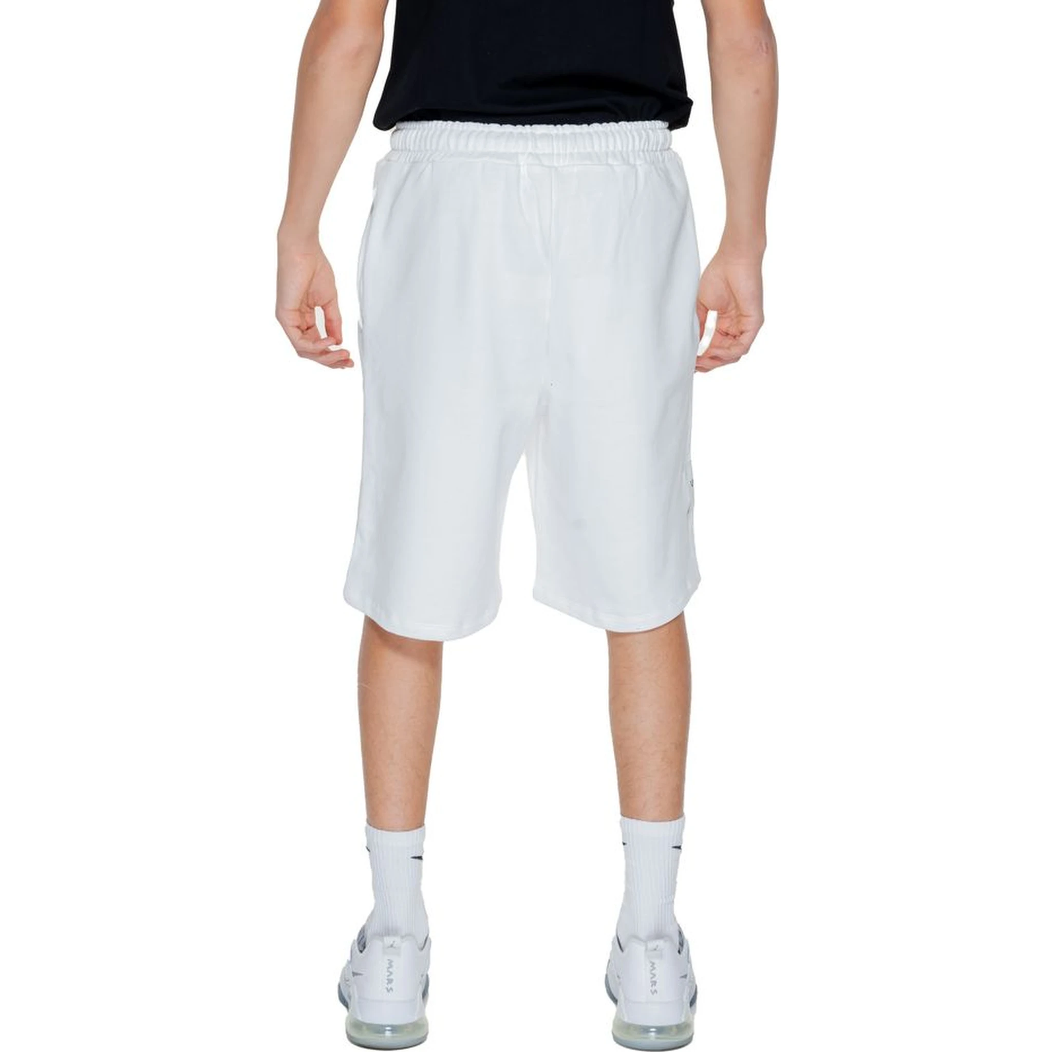 White Cotton Bermuda Shorts