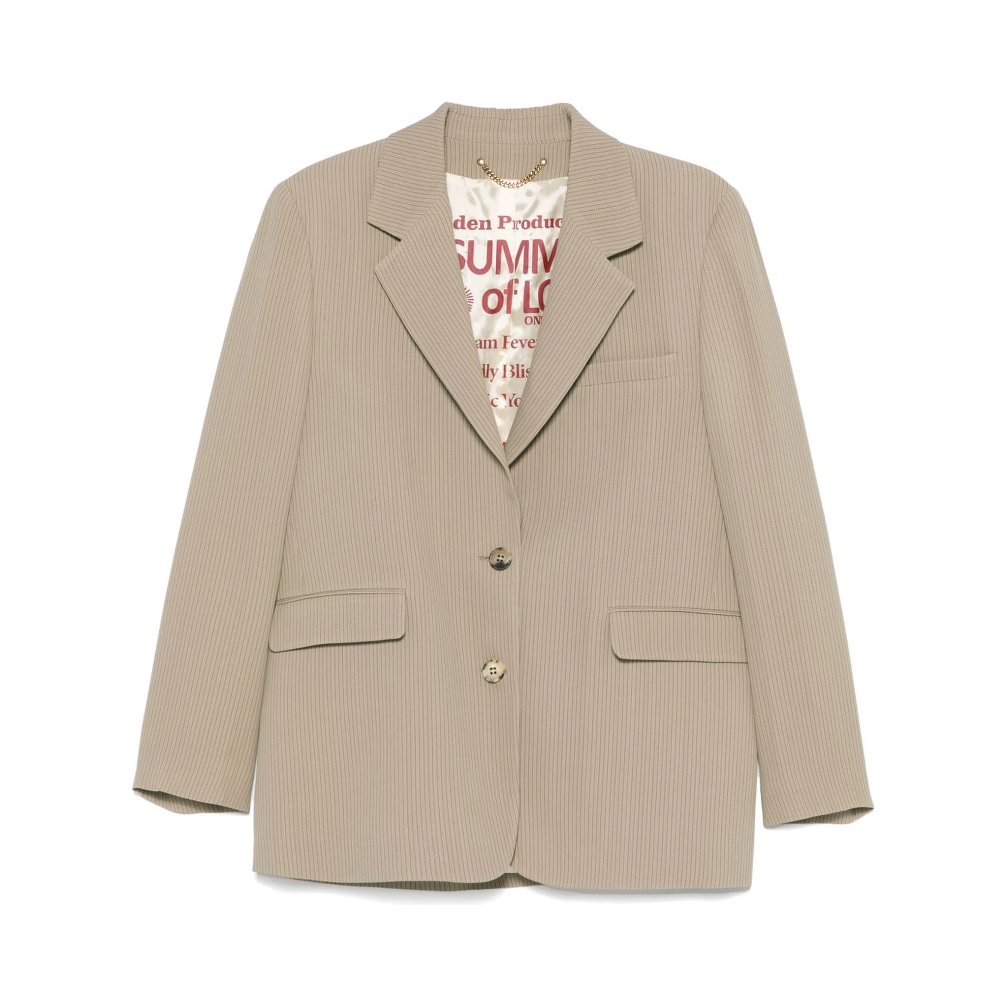 Pinstriped single-breasted blazer