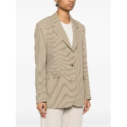 Pinstriped single-breasted blazer