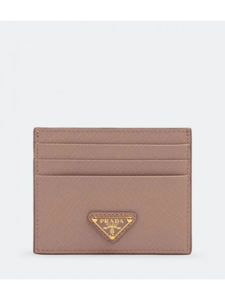 2020s triangle-logo leather card case