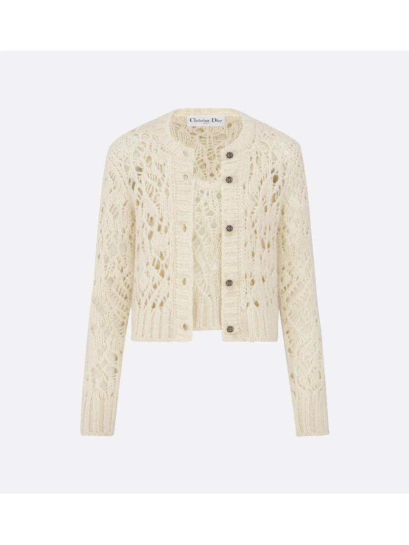 Tank top and cardigan in silk and cashmere