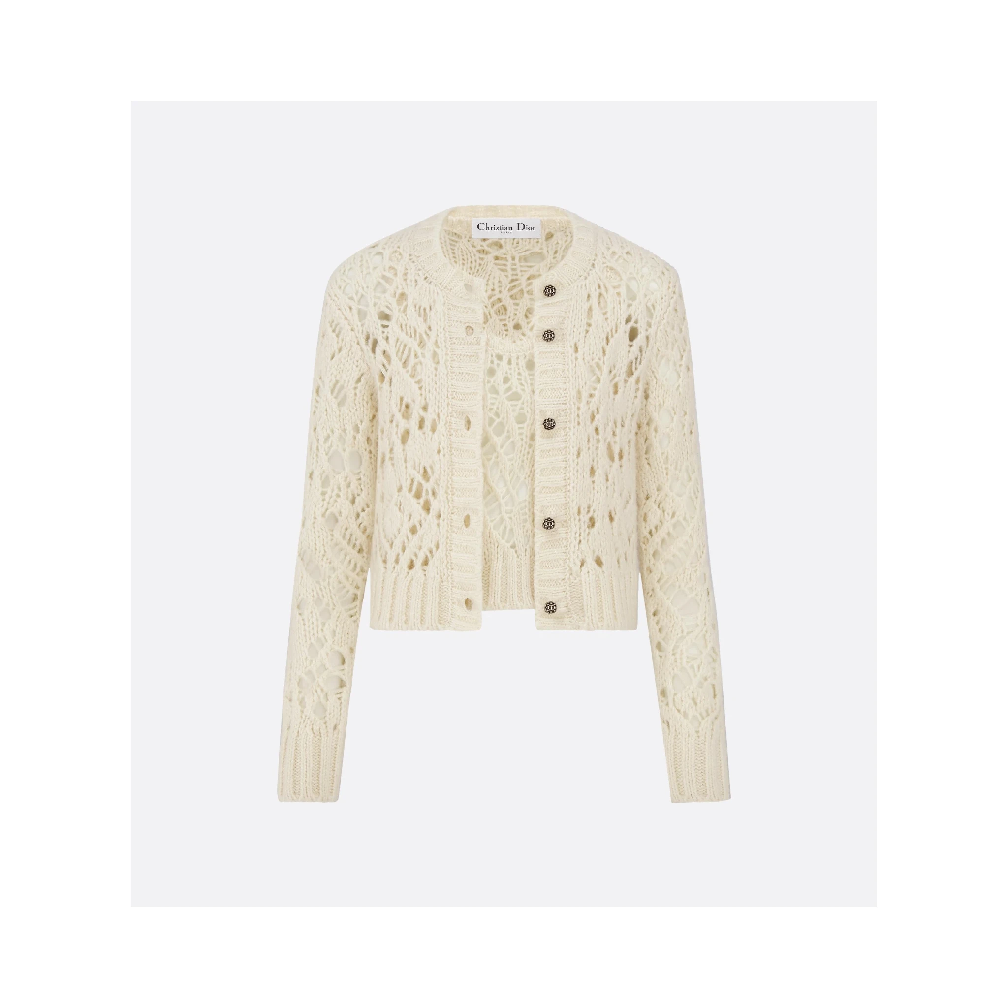 Tank top and cardigan in silk and cashmere