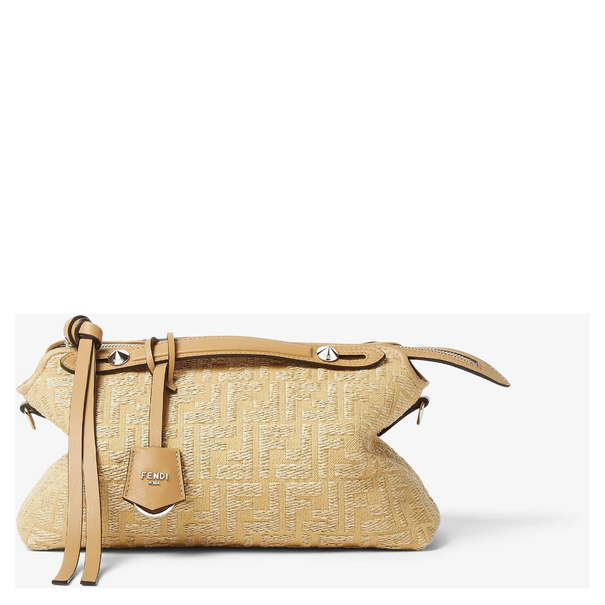 By The Way Soft Mini Beige Jacquard Shoulder Bag