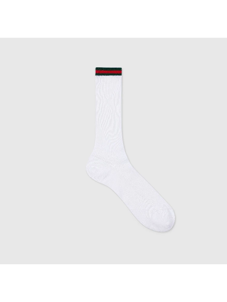 Cotton blend socks with Web detail