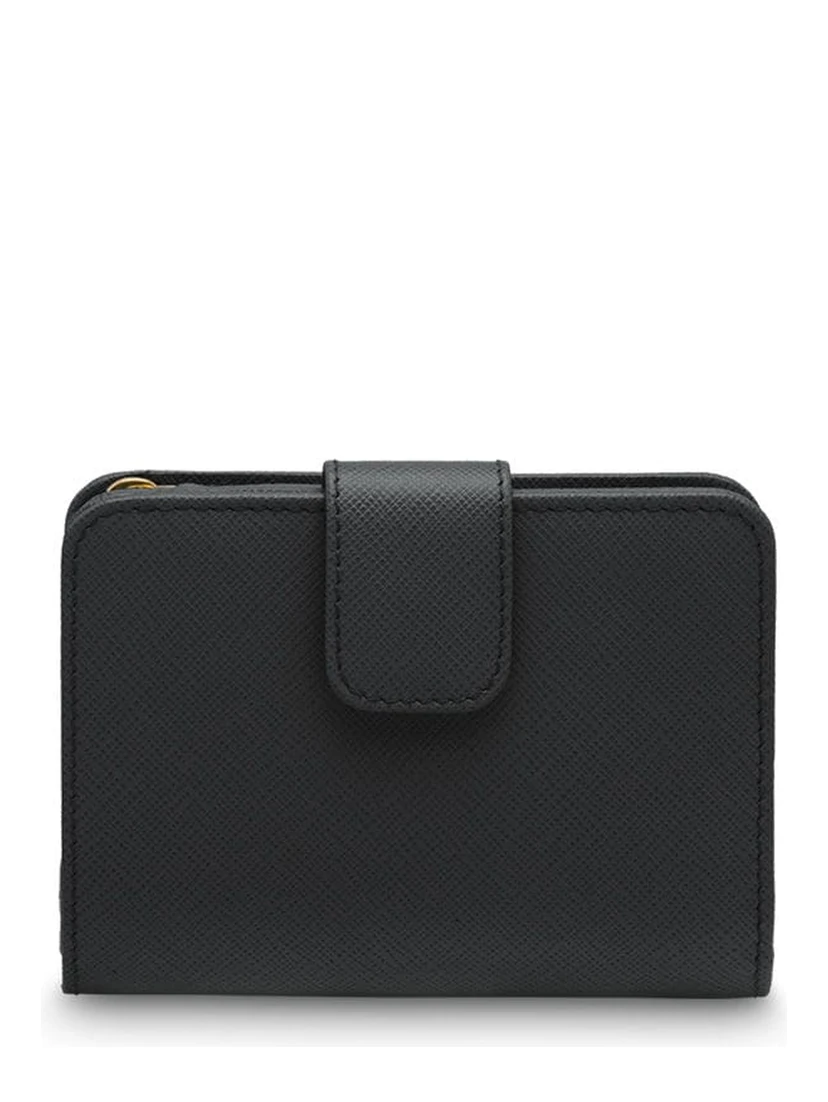 triangle-logo leather wallet