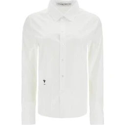 Shirt With Long Sleeves And Buttoned Cuffs In White
