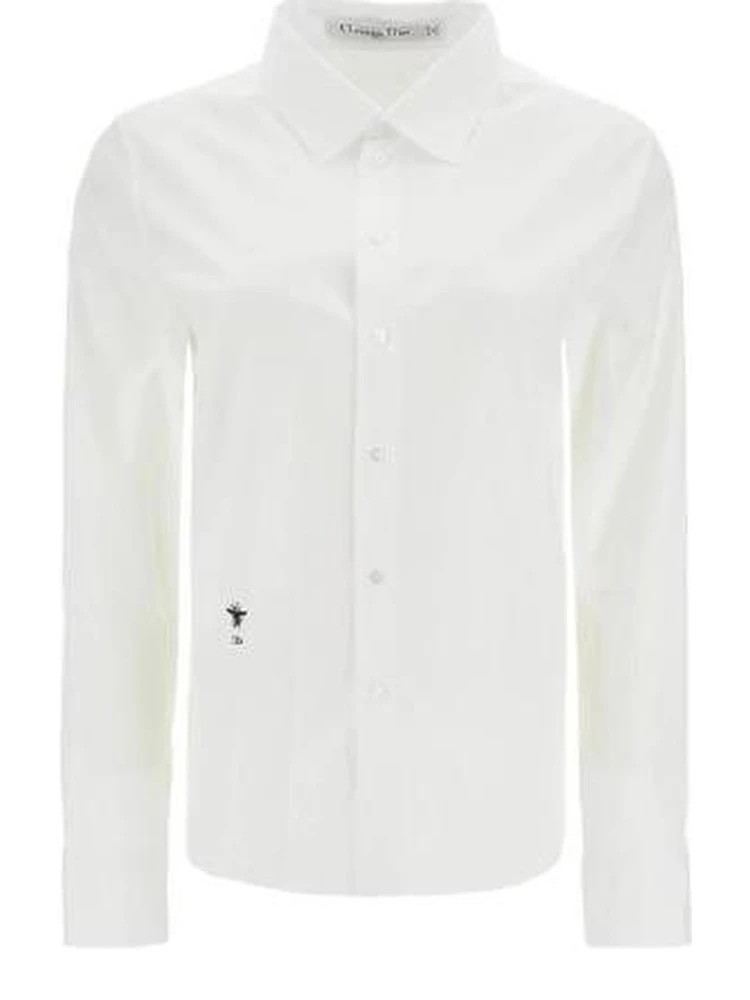 Shirt With Long Sleeves And Buttoned Cuffs In White