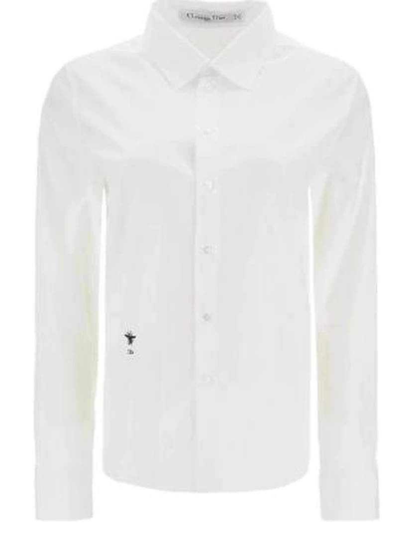 Shirt With Long Sleeves And Buttoned Cuffs In White