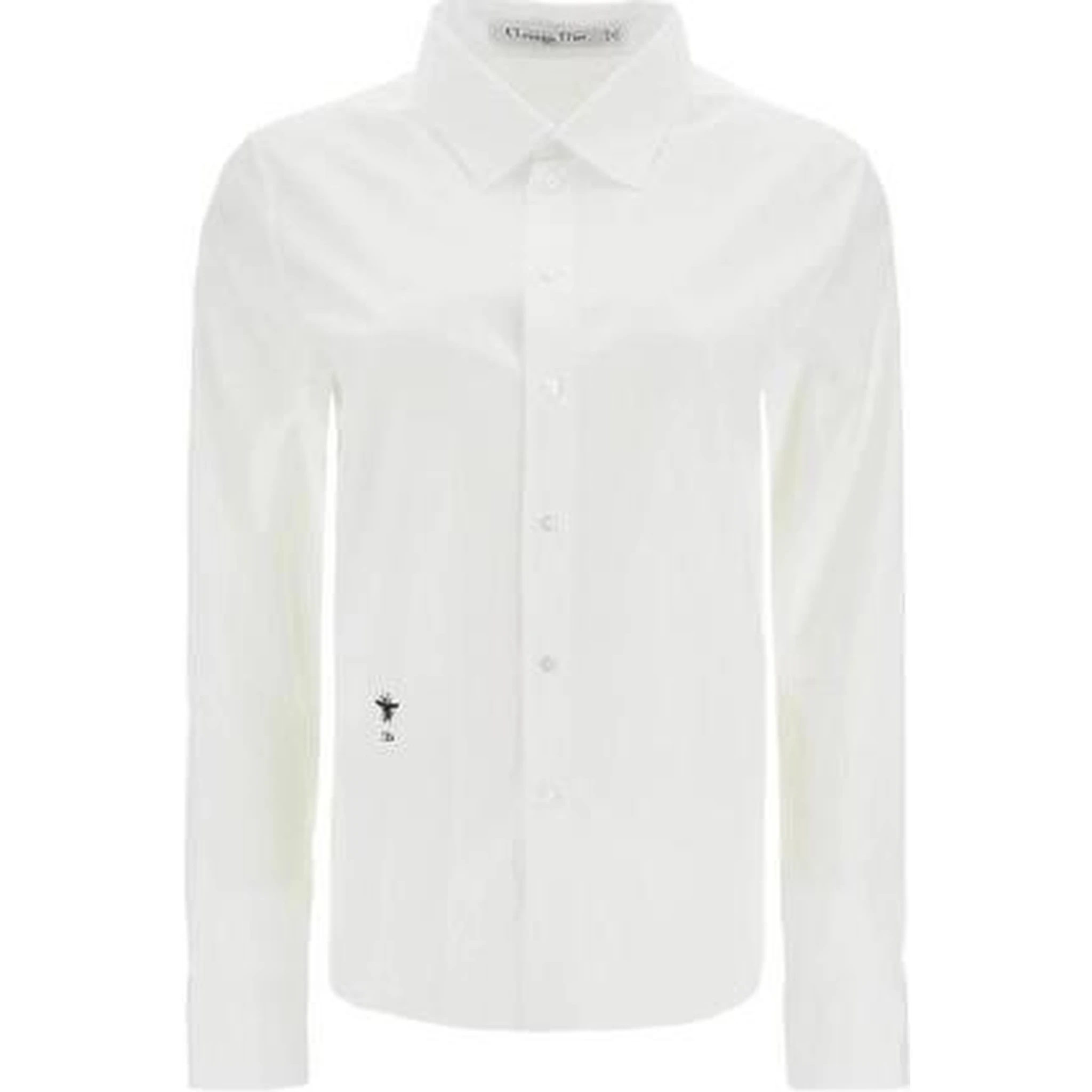 Shirt With Long Sleeves And Buttoned Cuffs In White