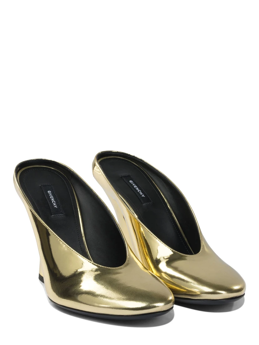 "Sculpted" 95 mm heeled mule