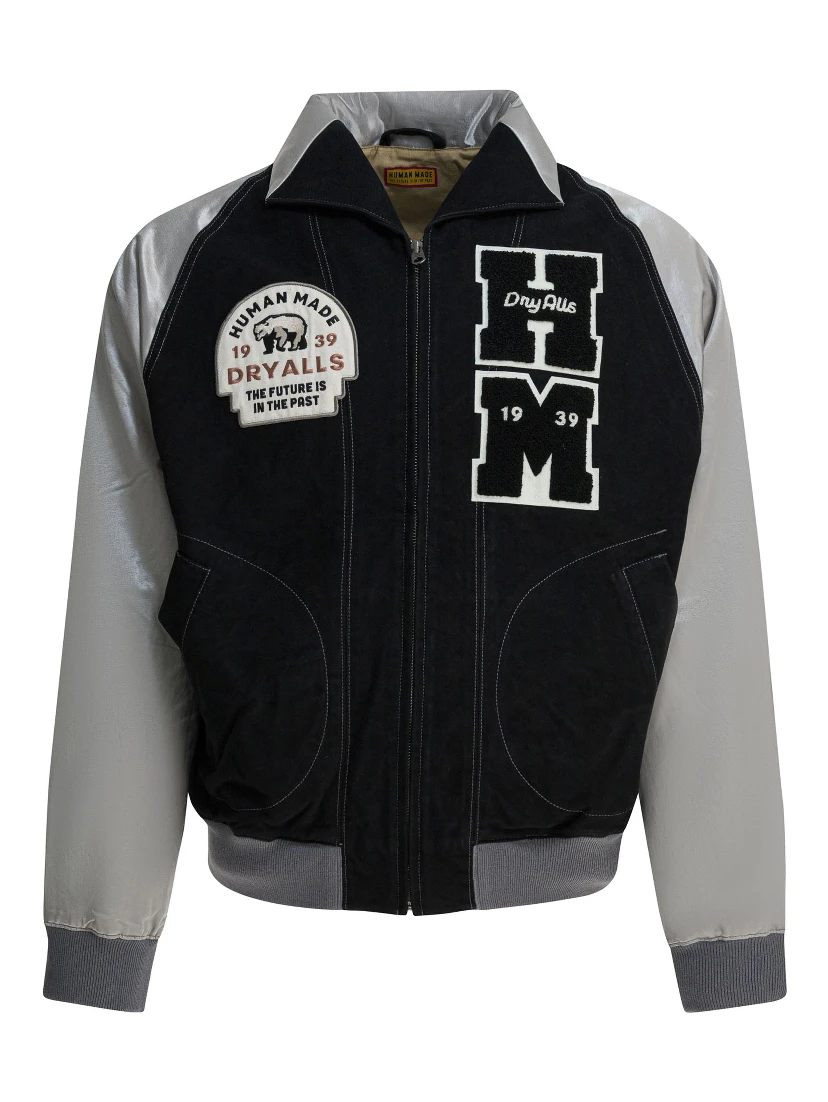 Satin "Varsity" Bomber Jacket