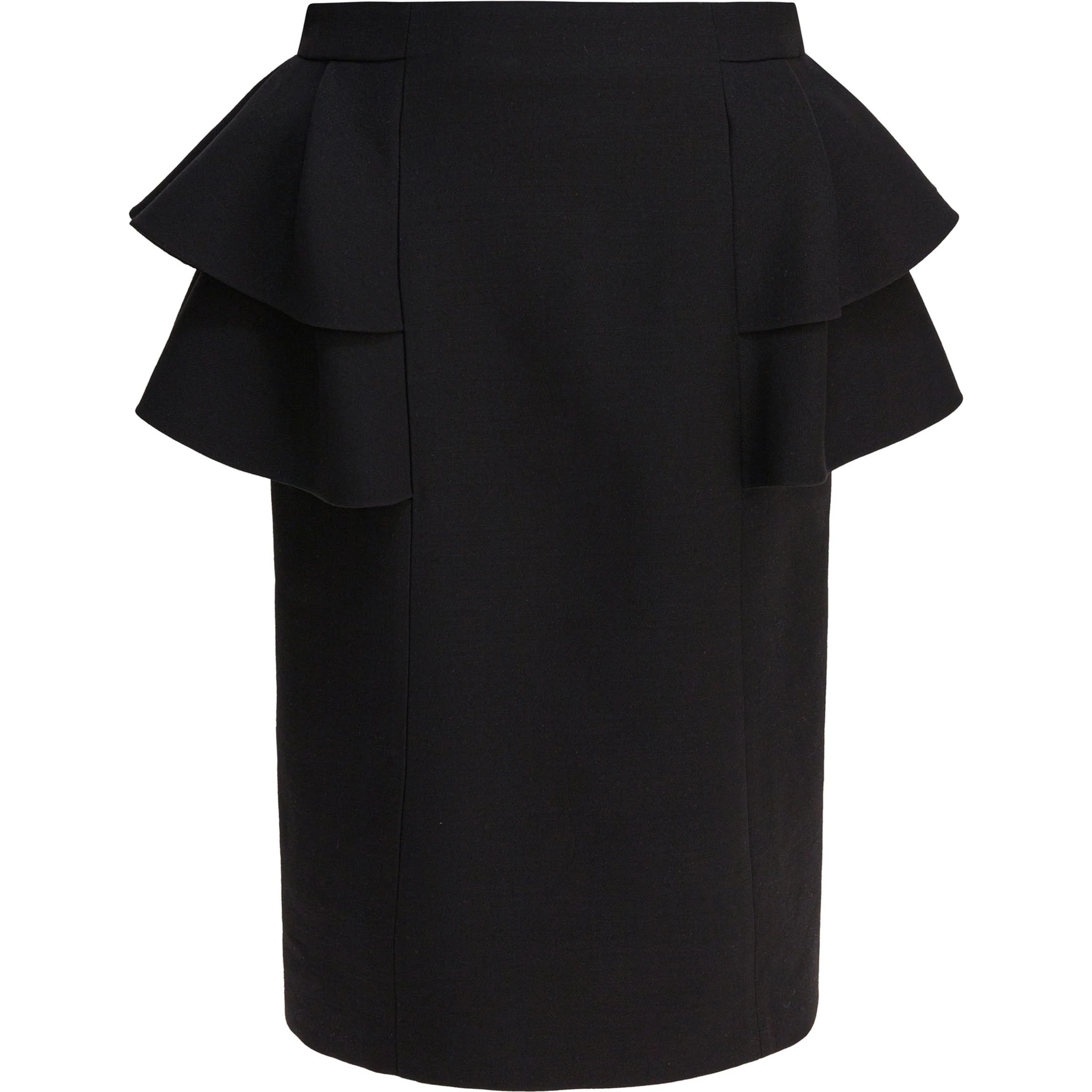 Wool and silk midi skirt