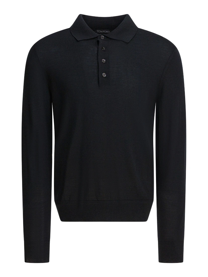 Long-sleeved polo shirt