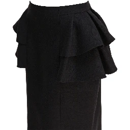 Wool and silk midi skirt