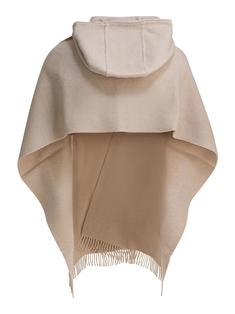 Wool and cashmere hooded scarf alternative