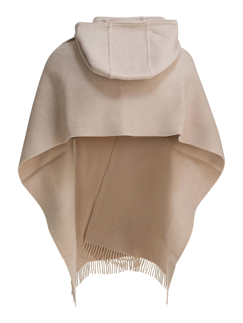 Wool and cashmere hooded scarf