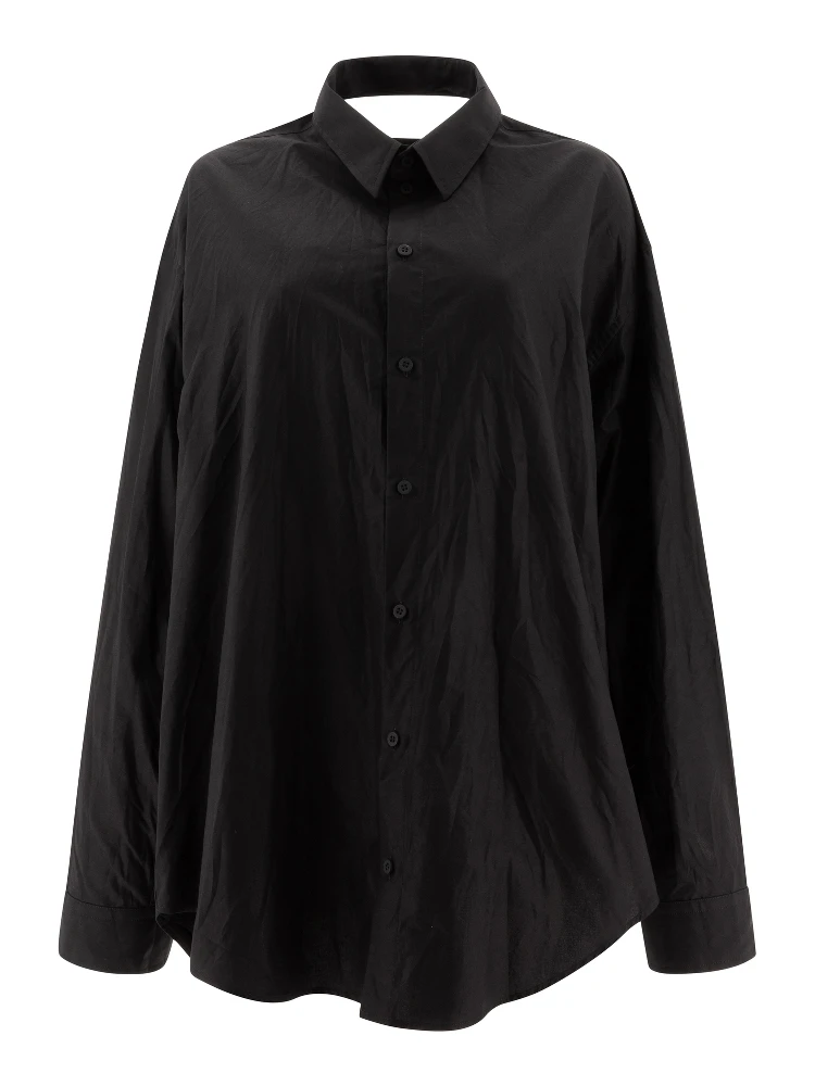 "Suspended" shirt-effect dress