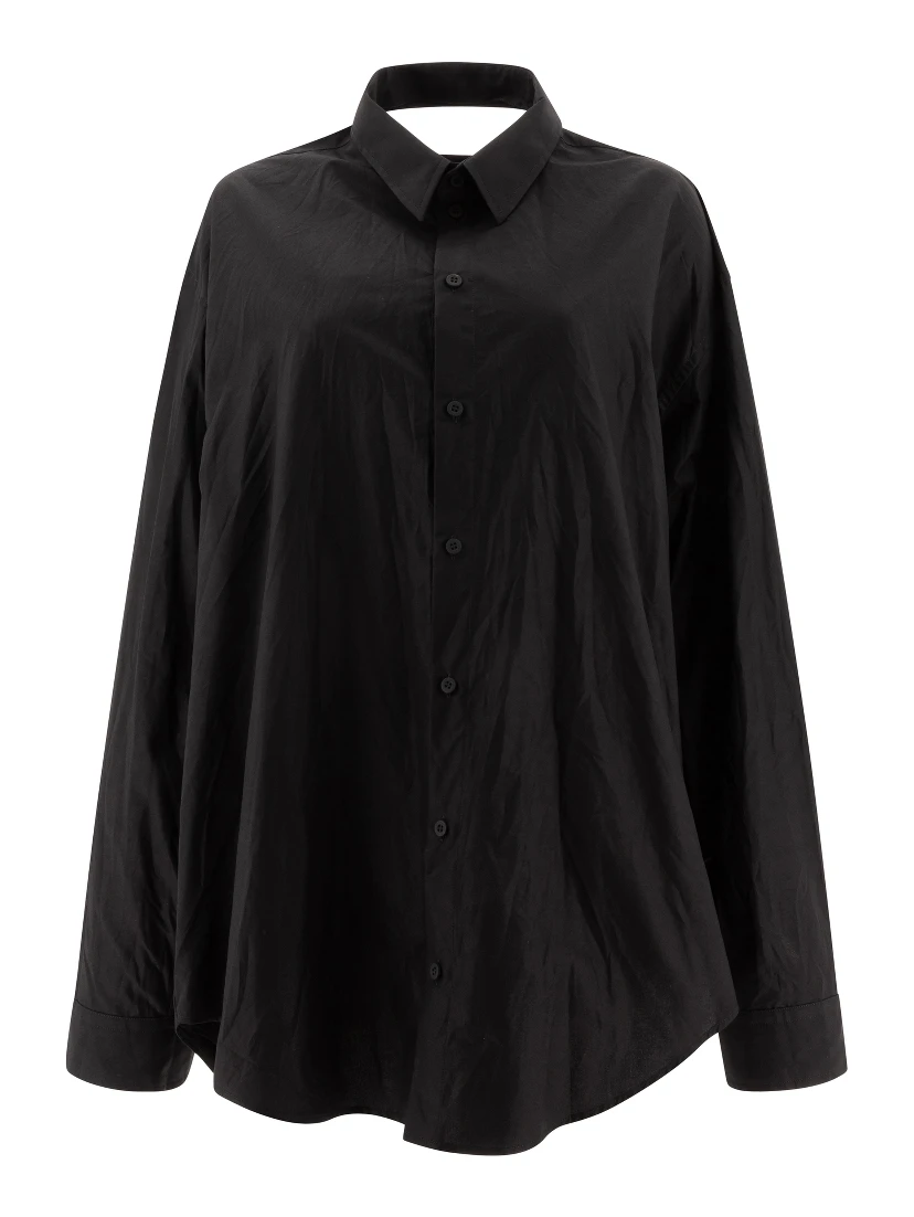 "Suspended" shirt-effect dress