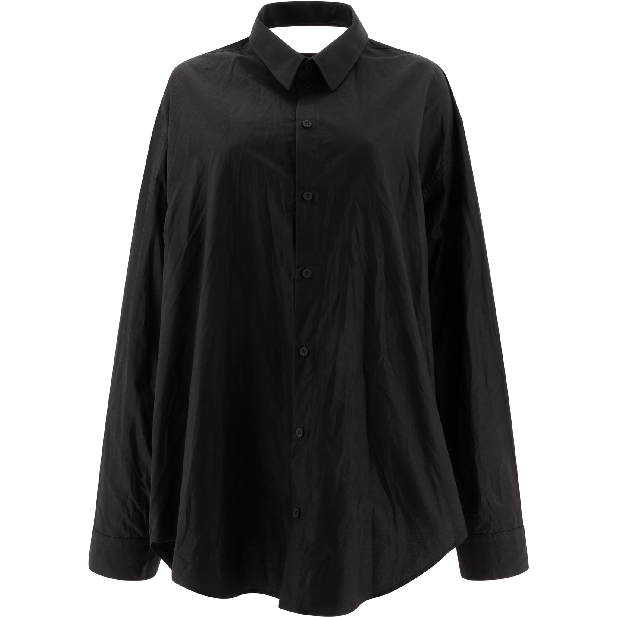 "Suspended" shirt-effect dress