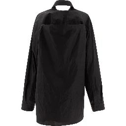 "Suspended" shirt-effect dress