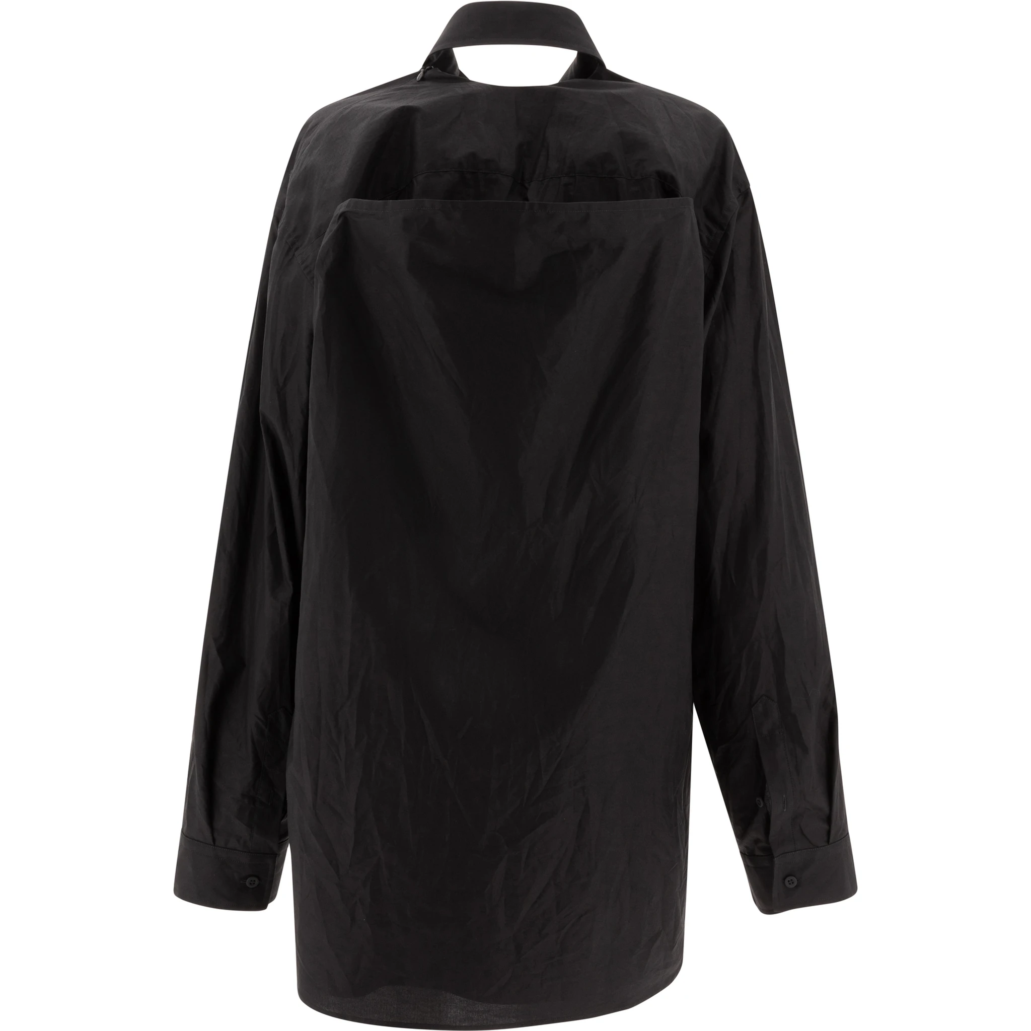 "Suspended" shirt-effect dress