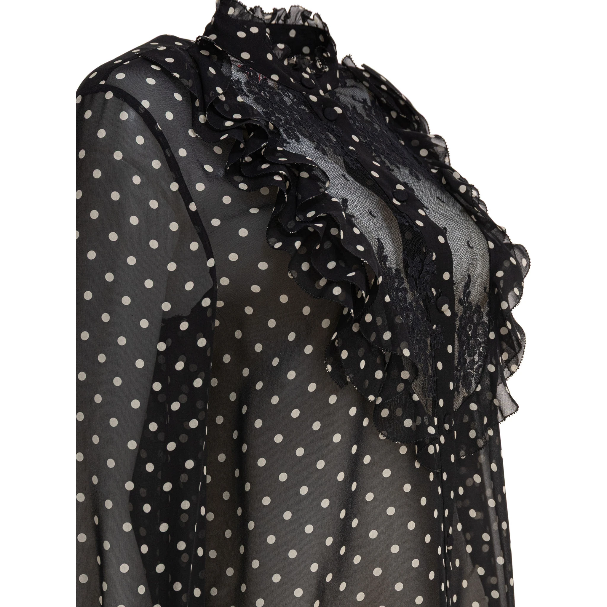 Silk long-sleeved shirt