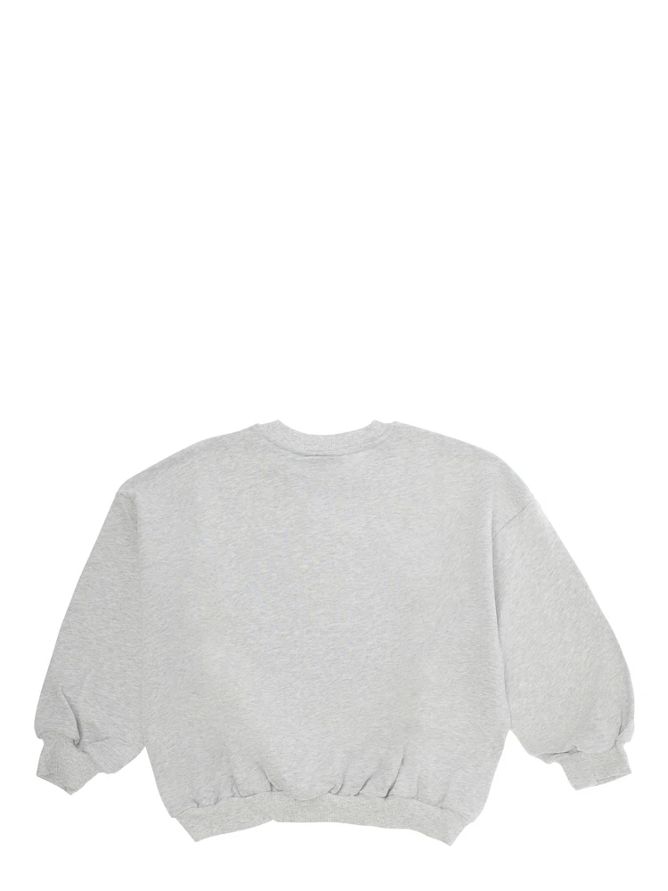 Grey Sweatshirt with Bear Patch on the Front in Cotton Baby alternative