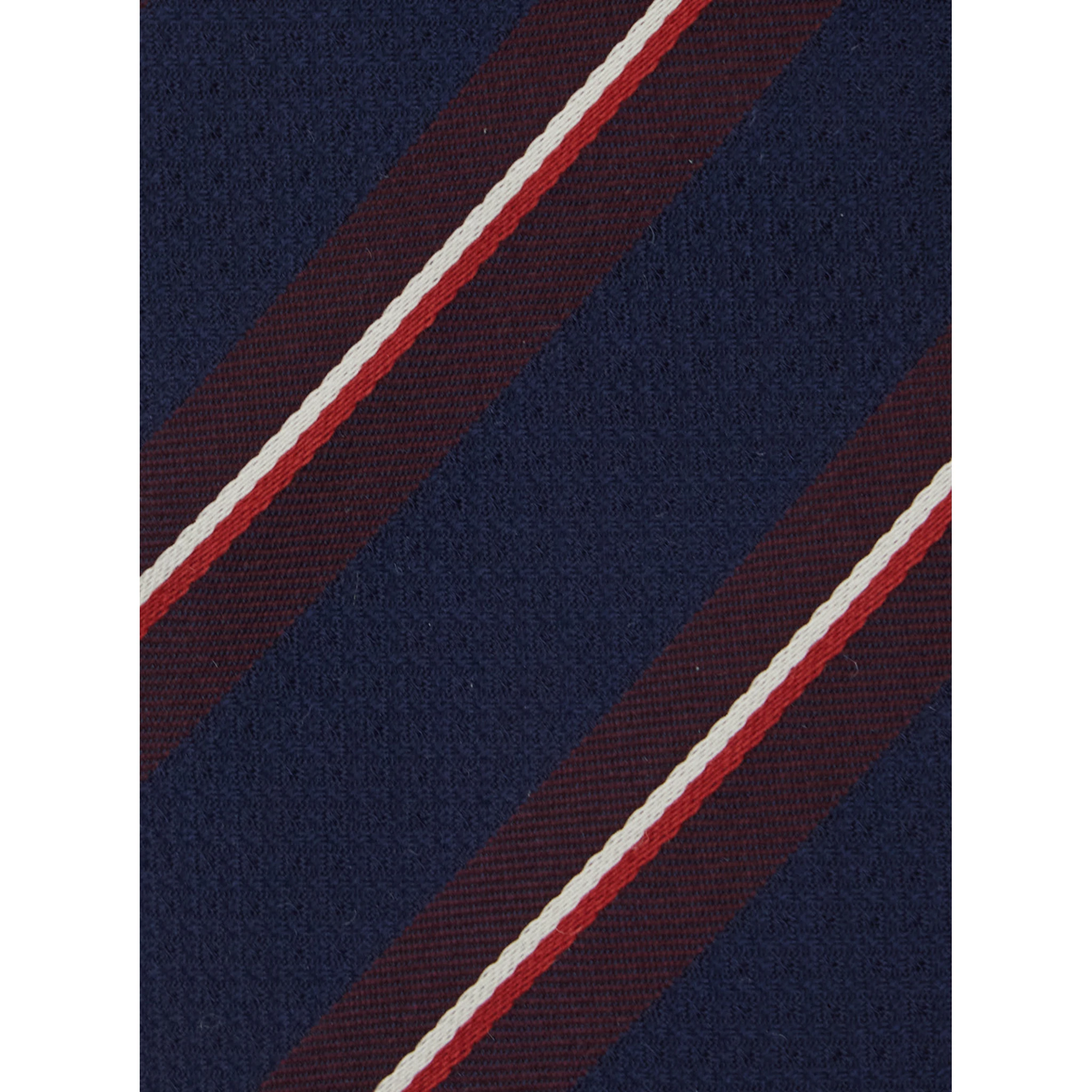 Blue Tie with All-Over Striped Motif in SIlk Man