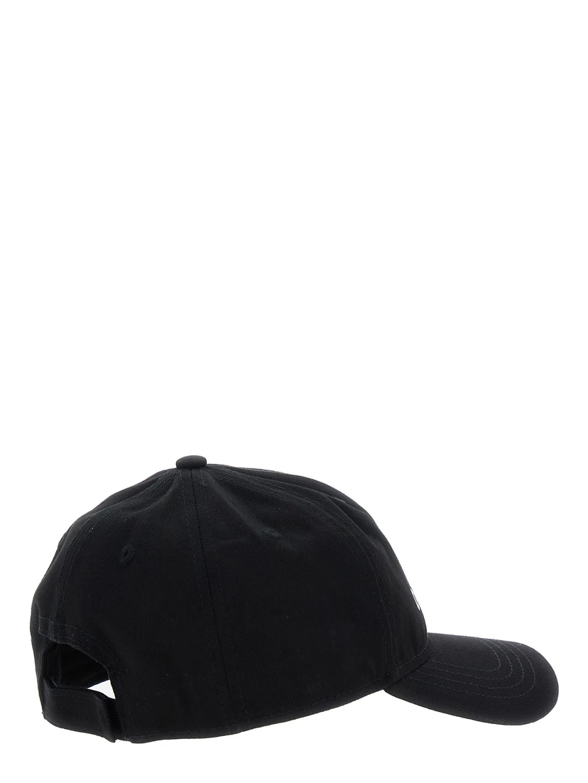 Black Baseball Cap with Logo Lettering on the Front in Cotton Boy