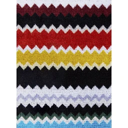 Curt Multicolor Beach Towel with All-Over ZigZag Motif in Cotton Home