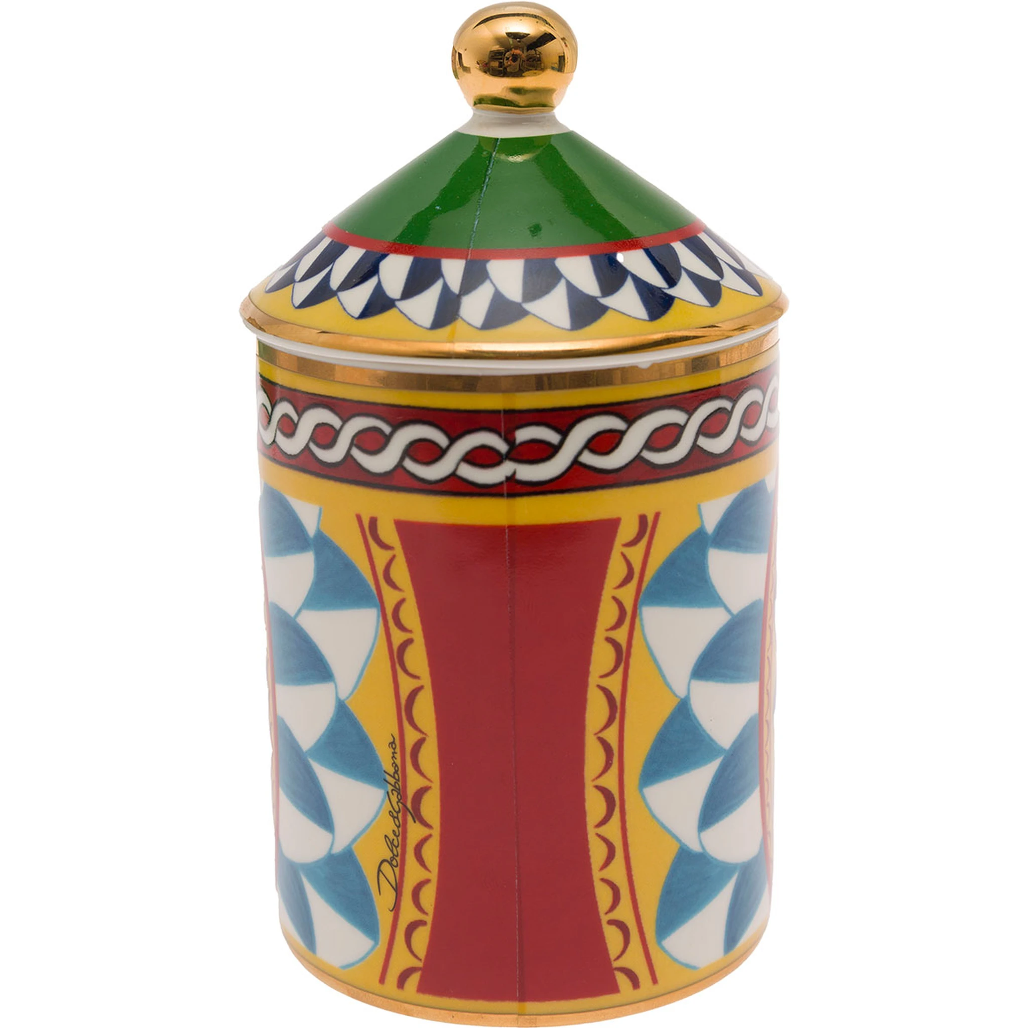 Wild Jasmine Scented Candle with Lid and Carretto Print