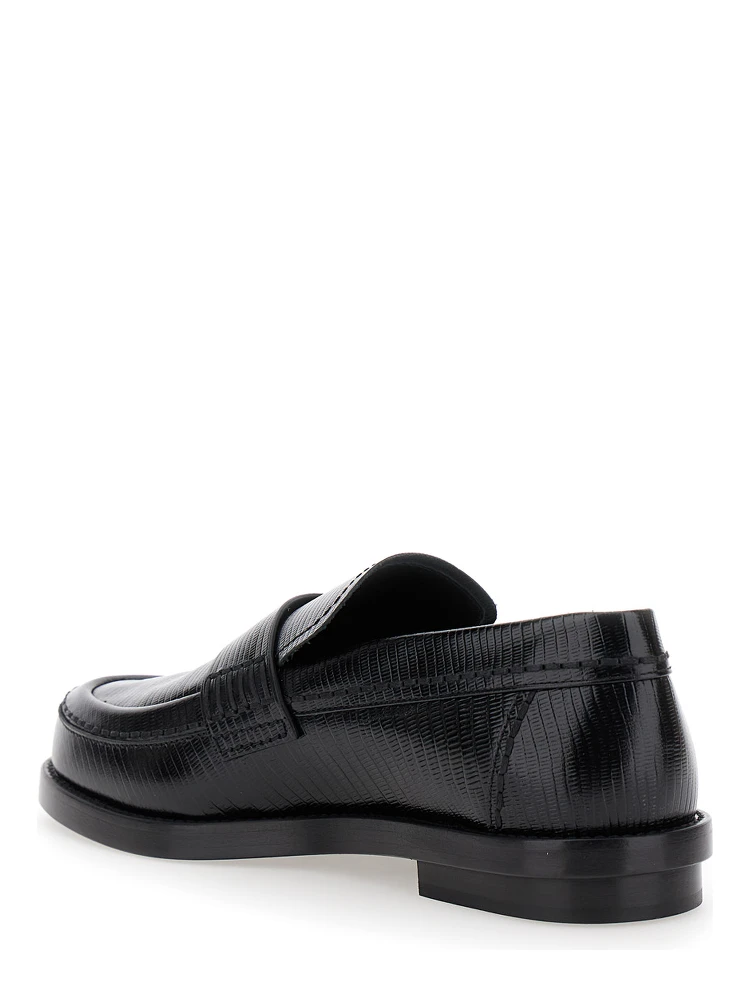 Black Slip-On Loafers in Leather Man alternative