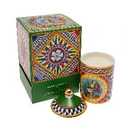 Wild Jasmine Scented Candle with Lid and Carretto Print