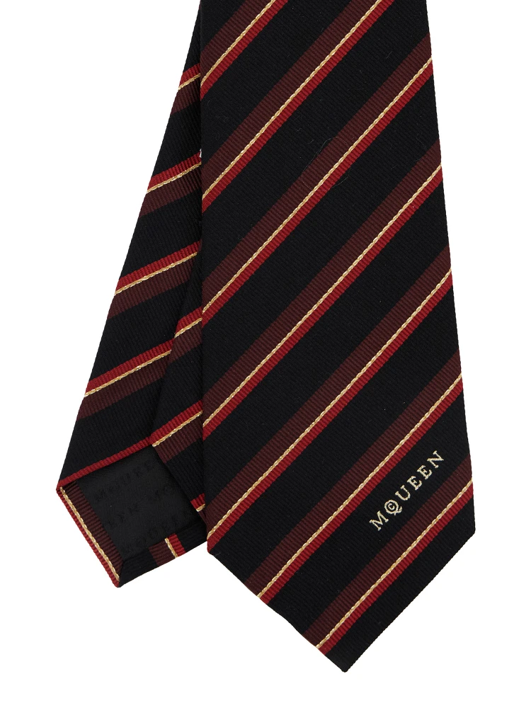 Multicolor Tie with Striped Motif in Wool Man alternative