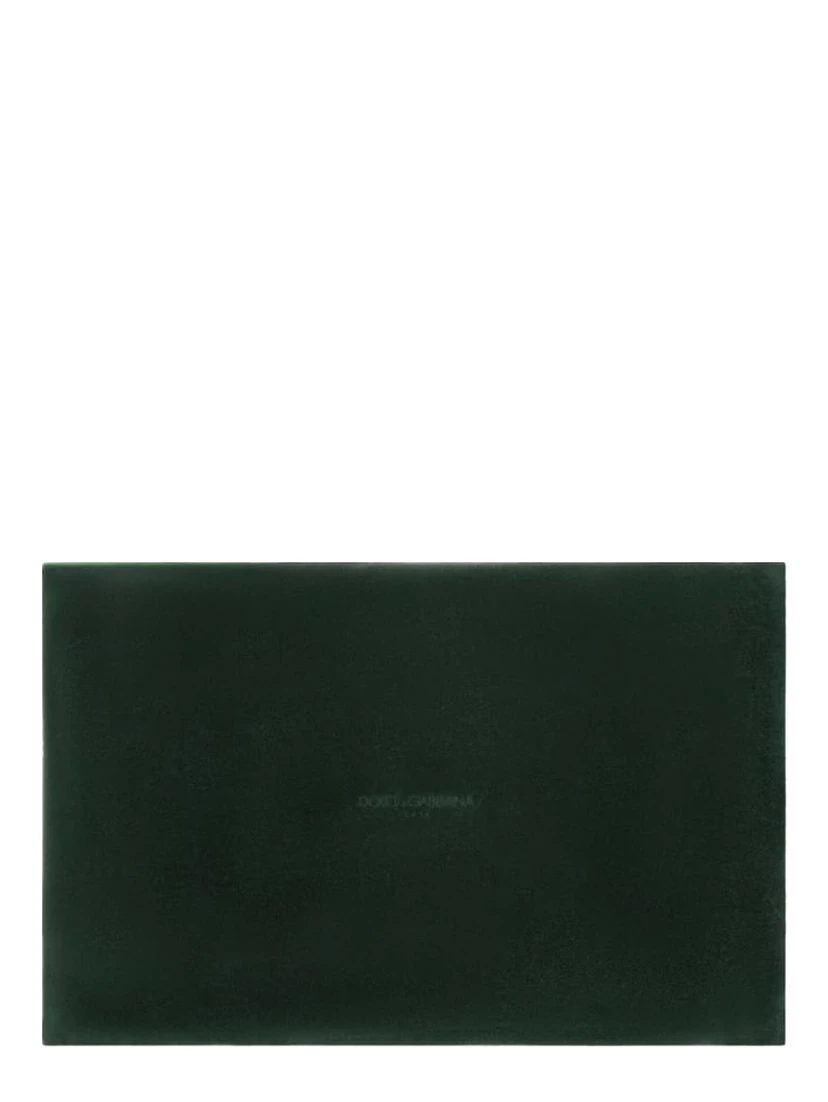 Green Rectangular Tray with Maiolica Motif in Plexiglass Home