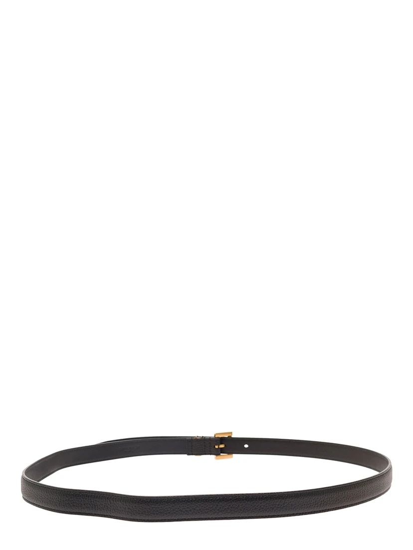 Black Belt with Cassandre in Leather Man